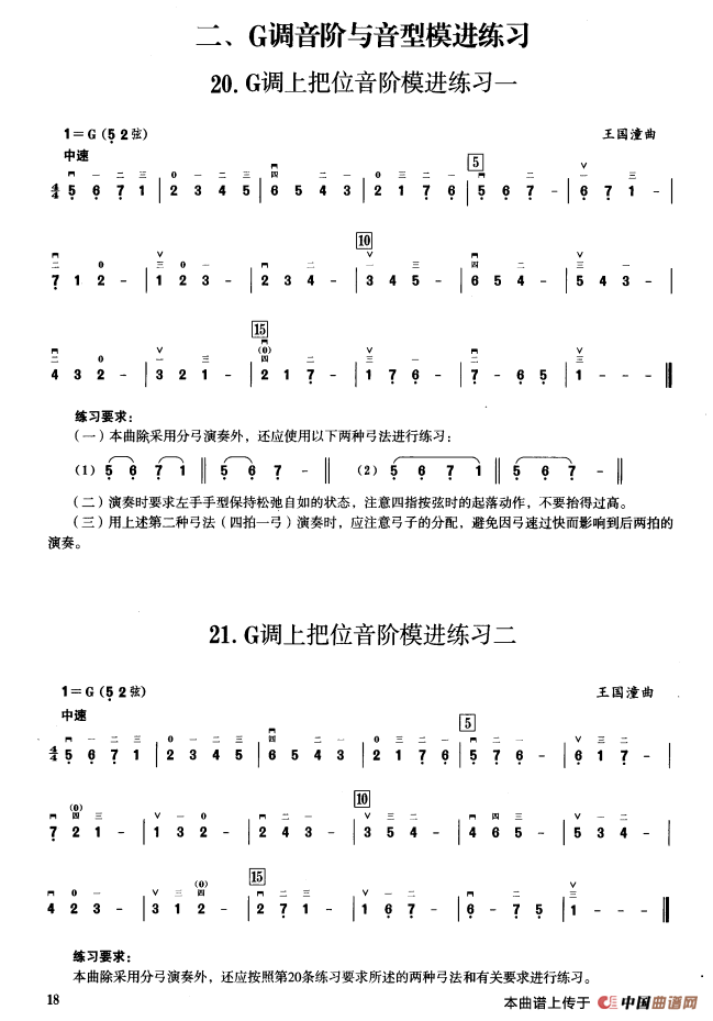 午夜男女自慰在线观看 二、G调音阶与音型模进练习（二胡音阶练习）