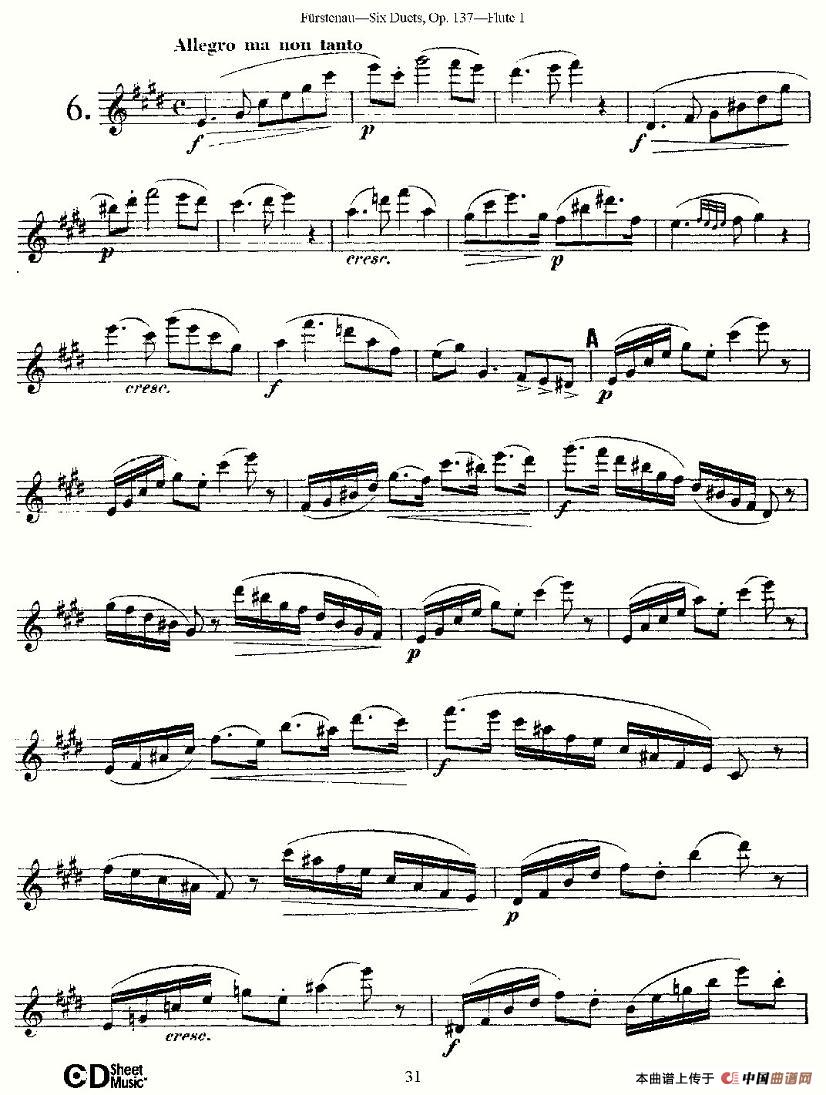 Six Duets, Op.137 之六（二重奏 六首作品 137号）